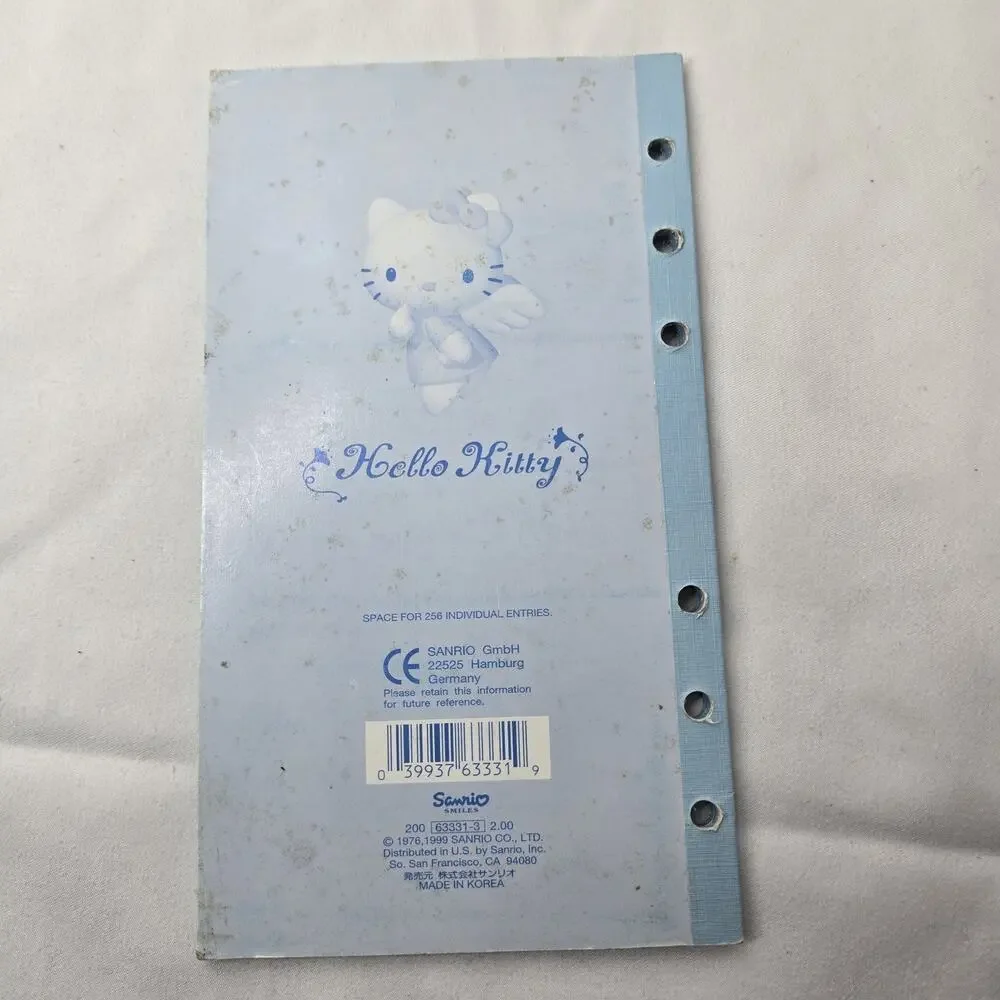 Vintage Hello Kitty Sanrio 90s Address Book Planner Pastel 1999 Kawaii UNUSED
